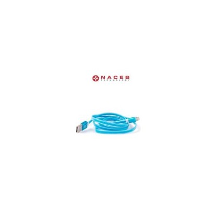 Cable LIghtning para iphone Naceb Na-591AZ Color Azul