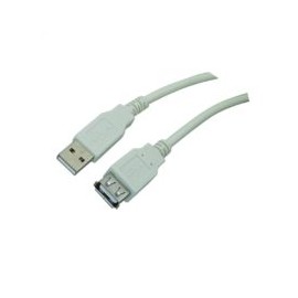 Cable USB Extensión Manhattan IC-317238 3.0Mts, color Gris