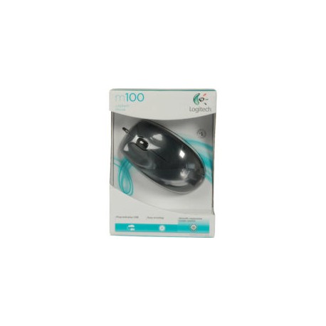 Mouse Alámbrico Logitech M100 1000 DPI USB Negro