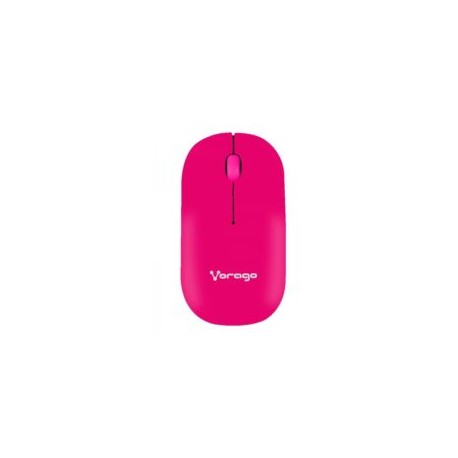 Mouse Vorago Inalámbrico, color rosa, de USB, MO-205.