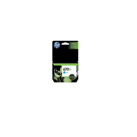 Cartucho de Tinta HP 670XL Cyan ALto Rendimiento CZ118A