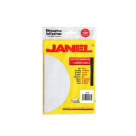 ETIQUETAS BLANCAS JANEL 1.3 X 4.5CMS (1/2? X 1 3/4?) J-5267 80 EN